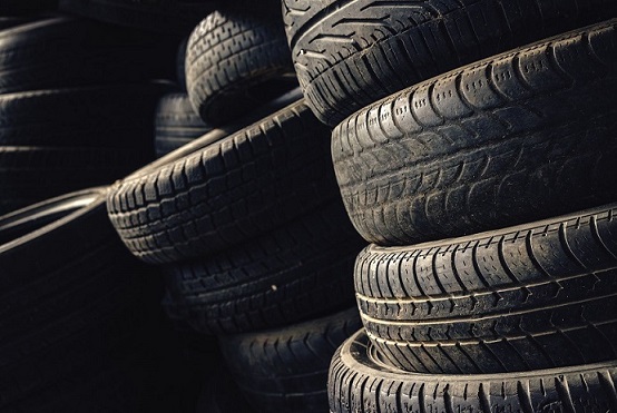 Stack of used tires